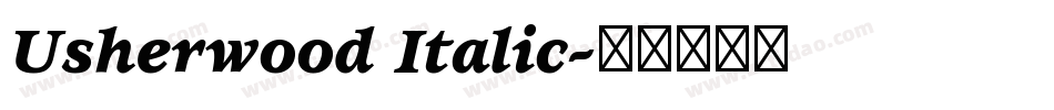 Usherwood Italic字体转换